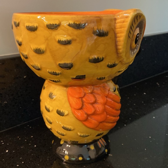 Johanna Parker Ceramic Owl Buddy Dish Bowl Candy, Tidbits, Ornaments, Halloween - Picture 5 of 11